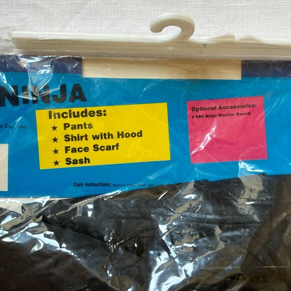 Rubie's Costume Ninja, Black Pants, Hooded Shirt, Face Scarf and Sash - Picture 2 of 3